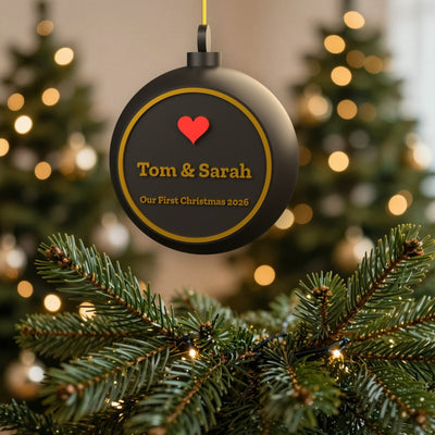 Personalised Our First Christmas Bauble - personalised our first christmas bauble on the Christmas tree