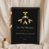 Personalised Our First Christmas Together Print - black and gold first Christmas as Mr and Mrs print