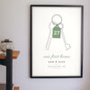 Personalised Our First Home Print - our first home keys print in the hallway