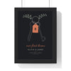 Personalised Our First Home Print - framed charcoal keys and eucalyptus print