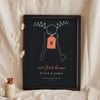 Personalised Our First Home Print - charcoal keys and eucalyptus print with terracotta tag
