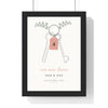 Personalised Our First Home Print - framed blush our new home print with eucalyptus