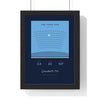 Personalised Our Seat Football Print - framed sky blue and navy version