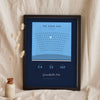 Personalised Our Seat Football Print - sky blue block on navy, Grandad and Me