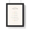 Personalised Our Story Timeline Print - framed sunset timeline with six milestones