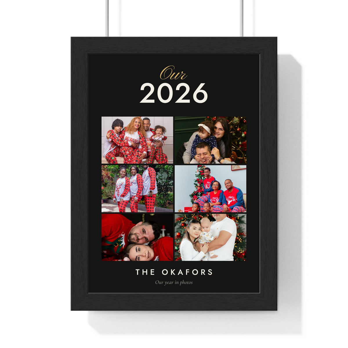 Personalised Family Photo Collage Print - another colourway