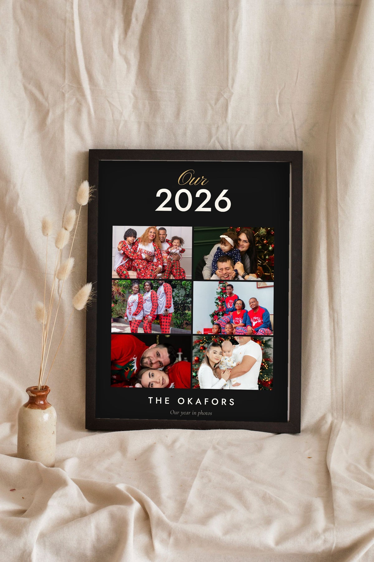 Personalised Family Photo Collage Print - leaning in a frame