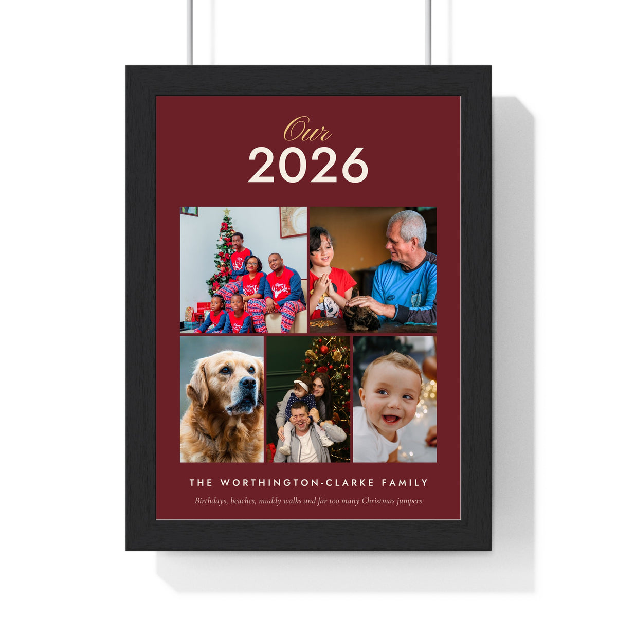 Personalised Family Photo Collage Print - another version