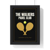 Personalised Padel Club Sign Print - framed black and gold version