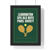 Personalised Padel Club Sign Print - framed green and gold version with a long club name