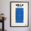 Personalised Padel Court Print - personalised padel court print on the wall