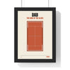 Personalised Padel Court Print - framed terracotta padel court print for Dad