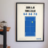 Personalised Padel Match Print - personalised padel match print on the wall