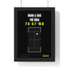 Personalised Padel Match Print - framed black padel match print, a family match