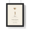 Personalised Paper Anniversary Print - framed personalised paper anniversary print