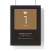Personalised Paper Anniversary Print - modern, dark