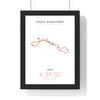 Personalised Paris Marathon Print - framed minimal Paris Marathon route print