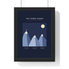 Personalised Peaks Climbed Print - framed night Three Peaks version