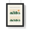 Personalised Peaks Climbed Print - framed forest green version with eight mountains