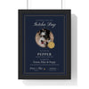 Personalised Pet Adoption Certificate Print - dark colourway