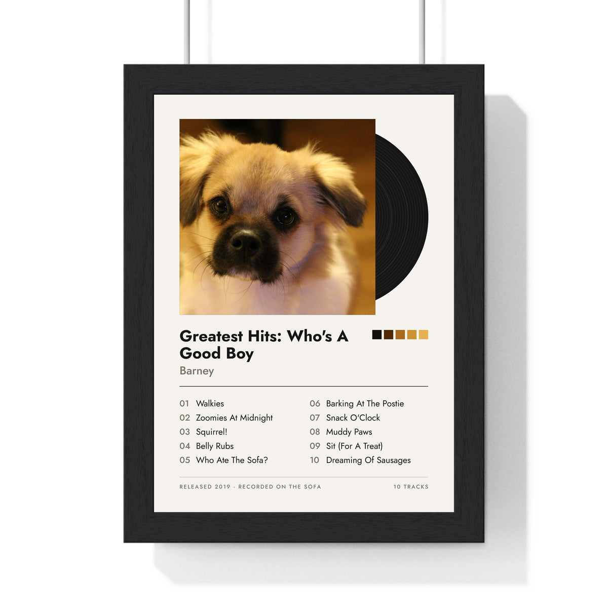 Personalised Pet Album Cover Print - framed personalised pet album cover print