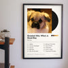 Personalised Pet Album Cover Print - hanging on a living room wall