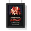 Personalised Pet Horror Movie Poster - framed black version with a cat
