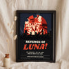 Personalised Pet Horror Movie Poster - black cat version leaning in a frame
