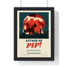 Personalised Pet Horror Movie Poster - framed teal sky version