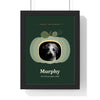 Personalised Pet in a Pumpkin Halloween Print - sage pumpkin on forest green