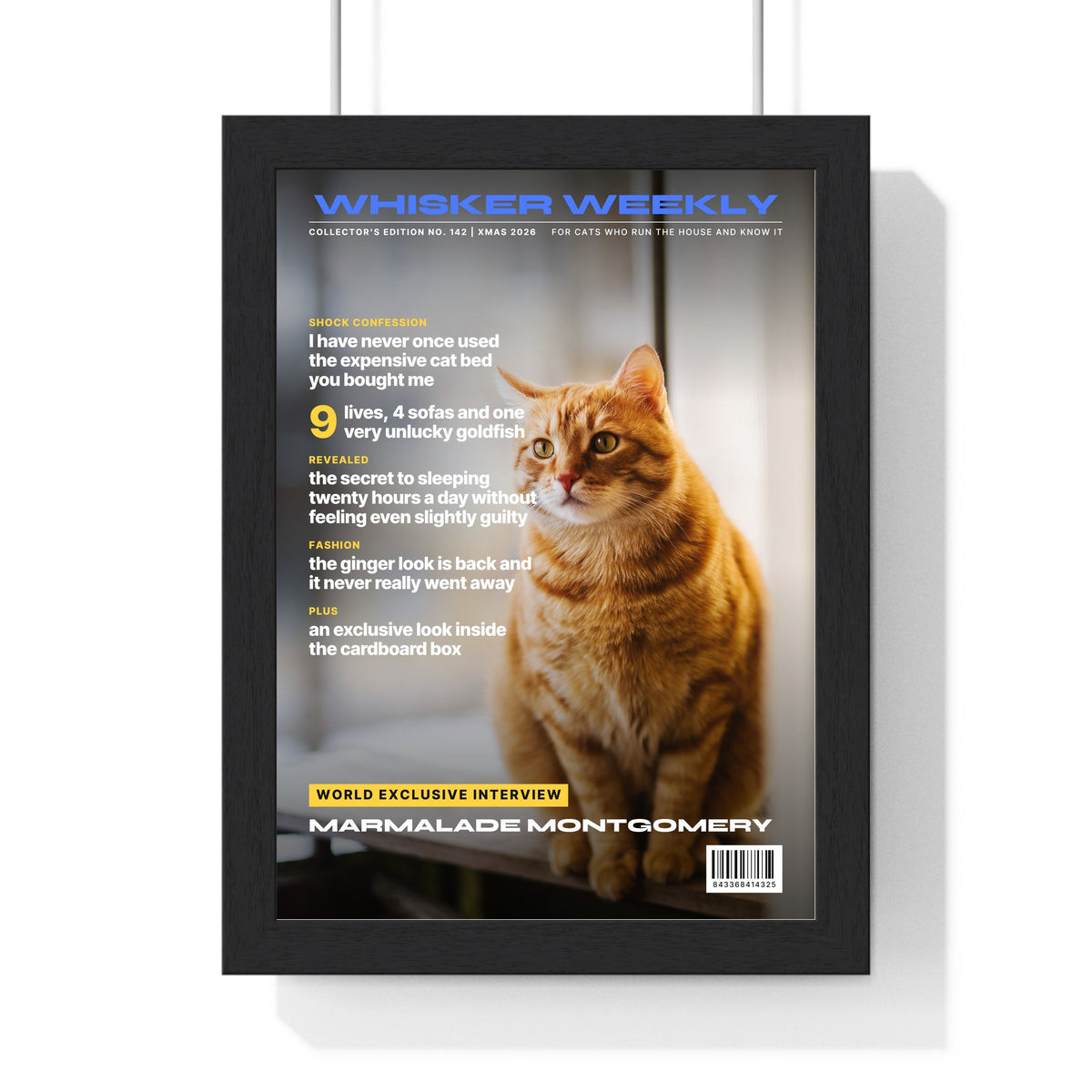 Personalised Pet Magazine Cover Print - another design