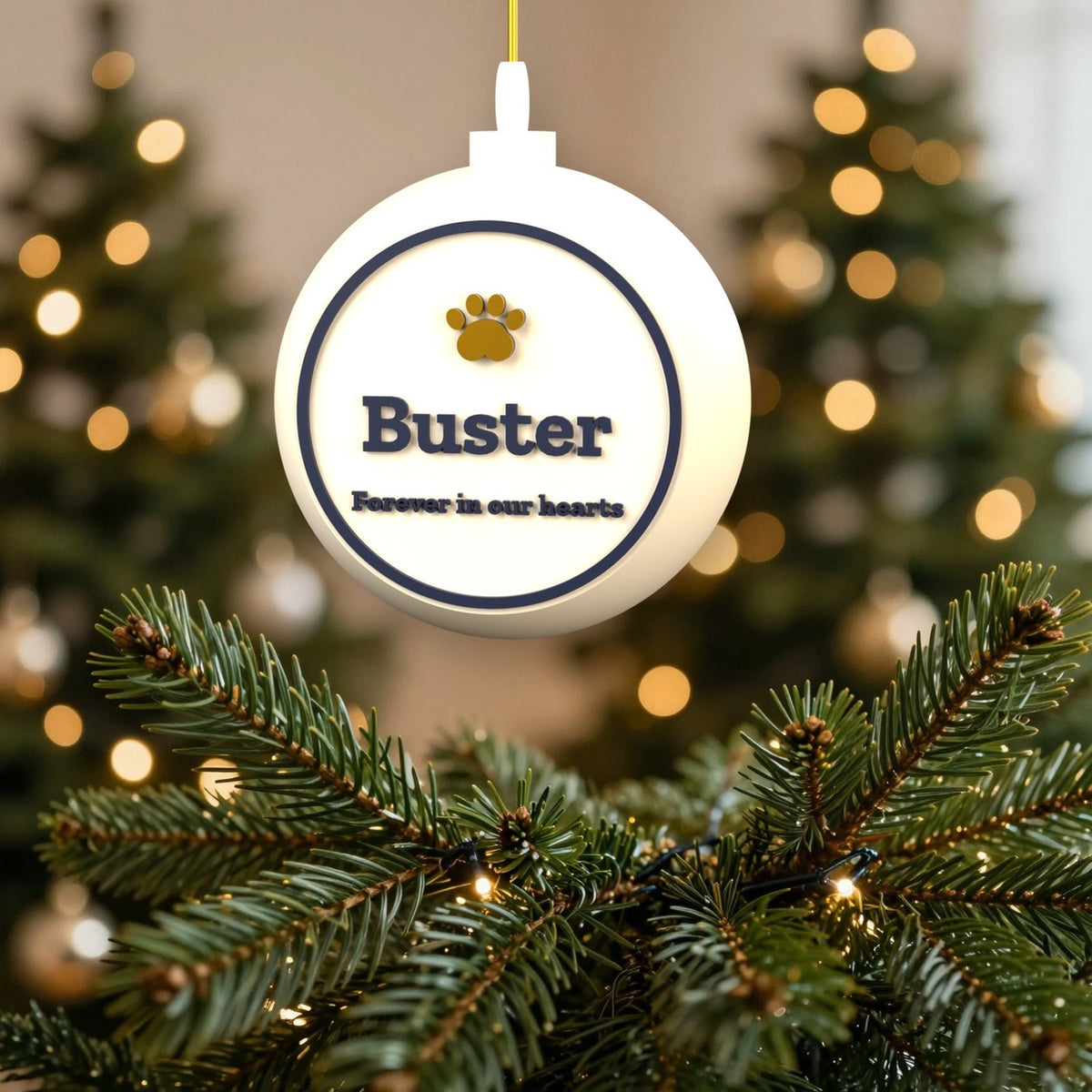 Personalised Pet Memorial Bauble - personalised pet memorial bauble on the Christmas tree