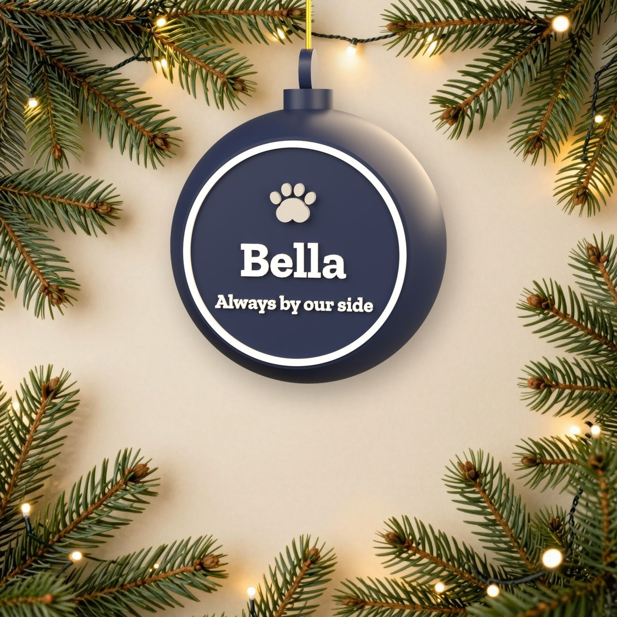 Personalised Pet Memorial Bauble - another colour choice