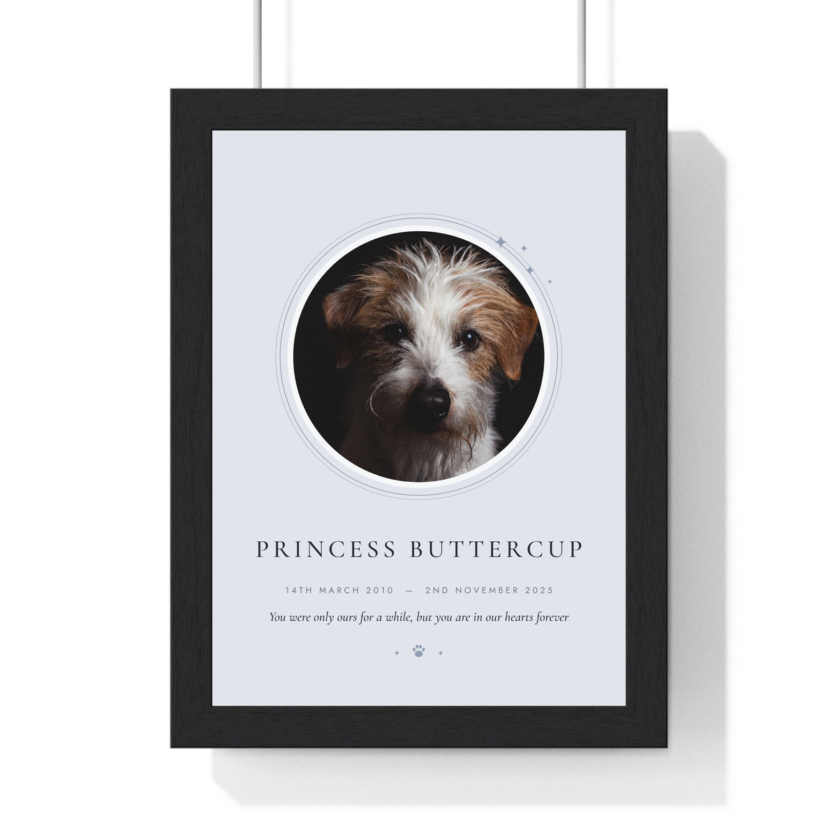 Personalised Pet Memorial Print - another version