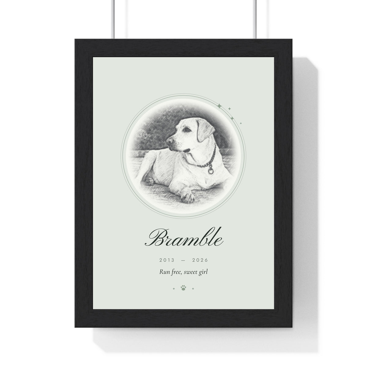 Personalised Pet Memorial Print - another version