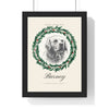 Personalised Pet Portrait Christmas Print - framed personalised pet portrait Christmas wreath print