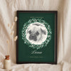 Personalised Pet Portrait Christmas Print - leaning in a frame