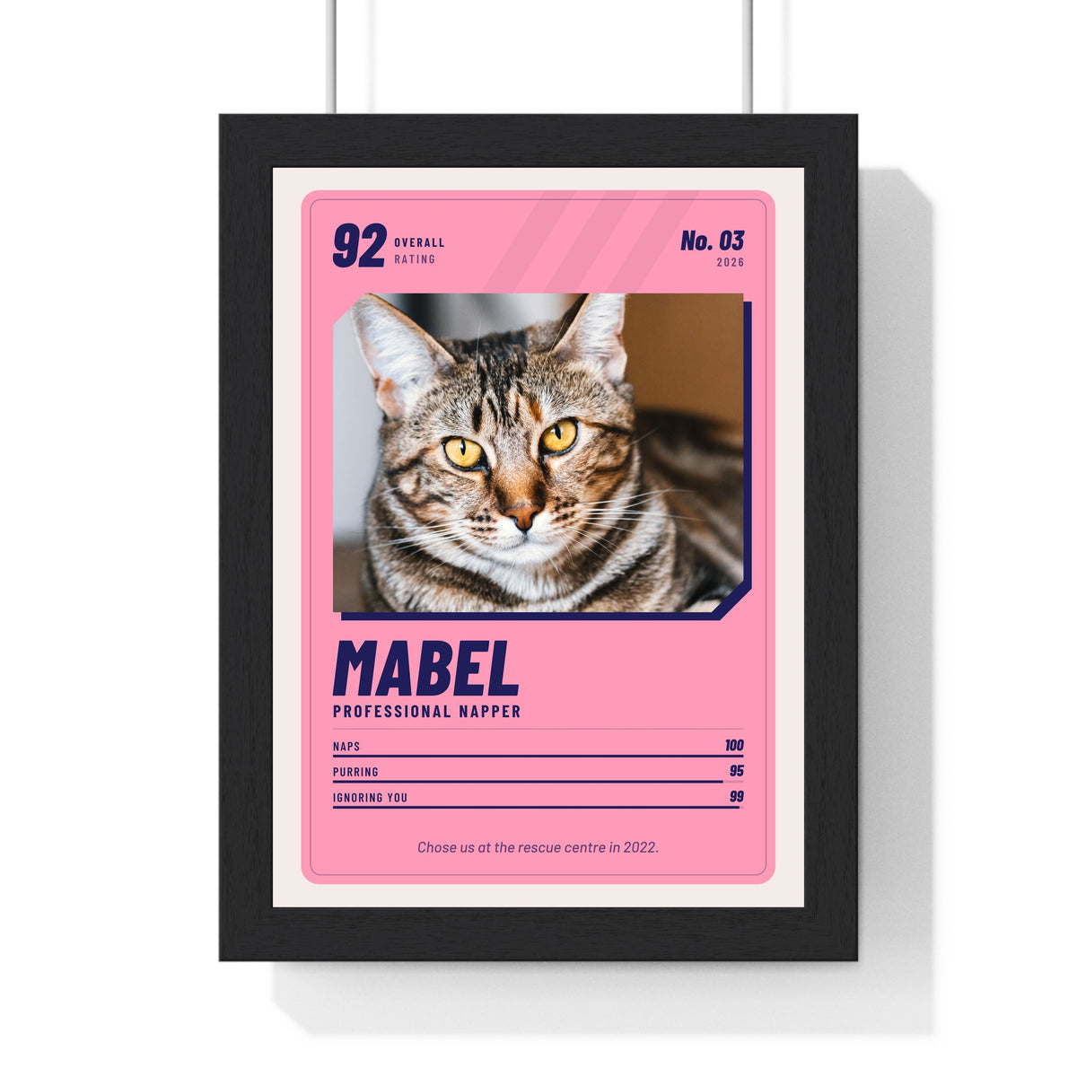 Personalised Pet Trading Card Print - another design