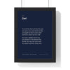 Personalised Poem Print - framed navy version