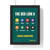 Personalised Pool Team Print - framed teal pool team print, The Red Lion A league champions