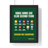 Personalised Pool Team Print - framed green version with ten players