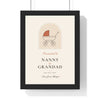 Personalised Promoted to Nanny and Grandad Print - framed cream Promoted to Nanny and Grandad print with a pram