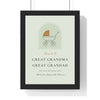 Personalised Promoted to Nanny and Grandad Print - sage Great Grandma and Great Grandad version