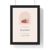 Personalised Promoted to Nanny and Grandad Print - blush Promoted to Nanny version