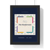Personalised Property Board Game Print - framed navy version