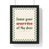 Personalised Quote Print - framed sage checkerboard hallway quote