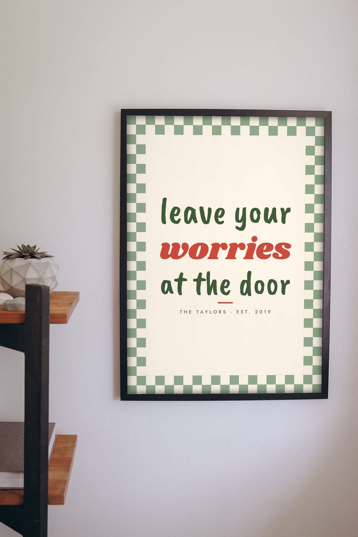 Personalised Quote Print - hanging in the hallway