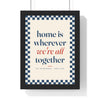 Personalised Quote Print - framed navy version