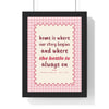 Personalised Quote Print - framed pink wavy gingham version