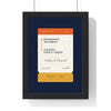 Personalised Rail Ticket Print - framed navy and orange rail ticket print